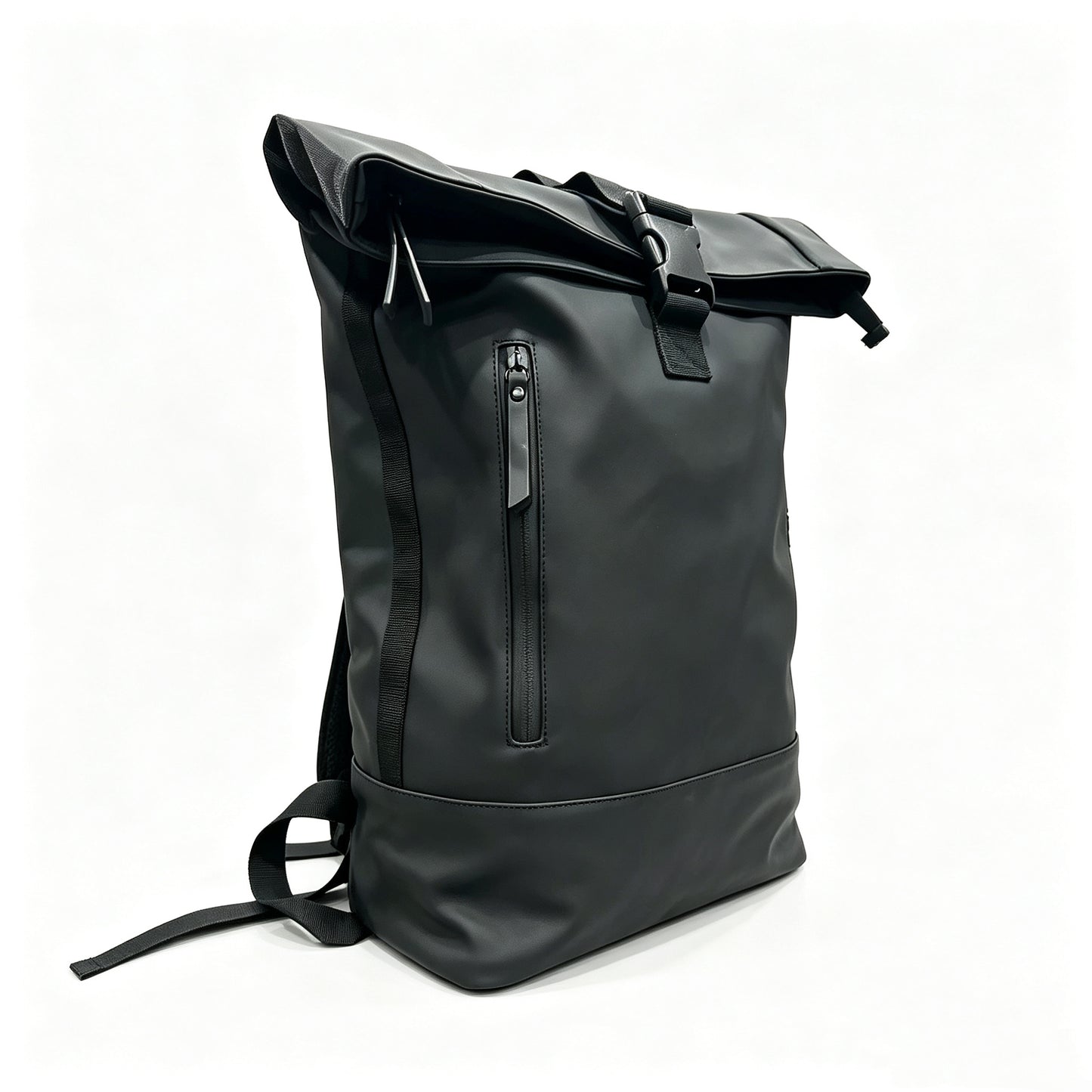 Minimalist Roll Top Leather Backpack