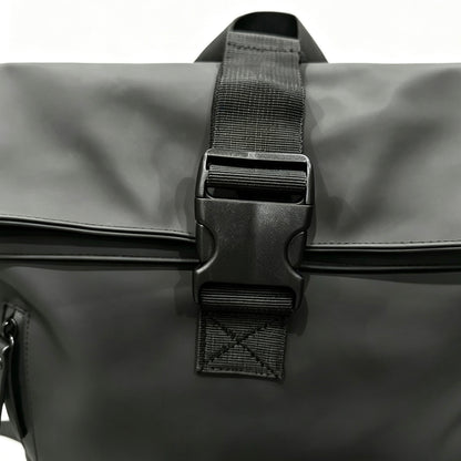 Minimalist Roll Top Leather Backpack