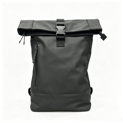Minimalist Roll Top Leather Backpack